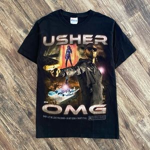 2010 Usher Omg Tour Double Sided Concert Shirt 
Mens Size Small